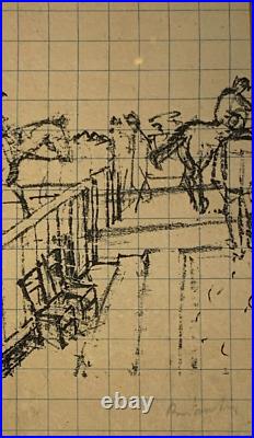 Rare MAURICE BRIANCHON (1899-1979) signed Ltd Ed Litho At the Races 30/100