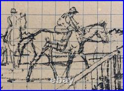 Rare MAURICE BRIANCHON (1899-1979) signed Ltd Ed Litho At the Races 30/100