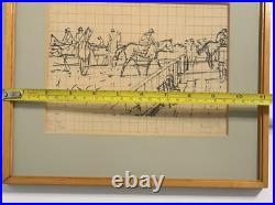 Rare MAURICE BRIANCHON (1899-1979) signed Ltd Ed Litho At the Races 30/100