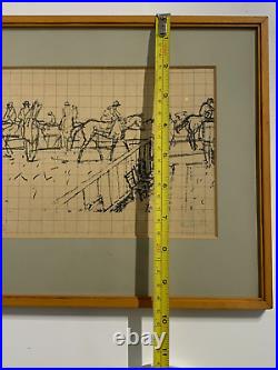 Rare MAURICE BRIANCHON (1899-1979) signed Ltd Ed Litho At the Races 30/100