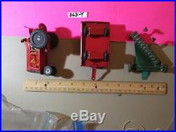 Rare Marx'56 Ltd. Ed. 9 Piece Mech Farm Tin Tractor Set (1 Piece Free)! 363-Y