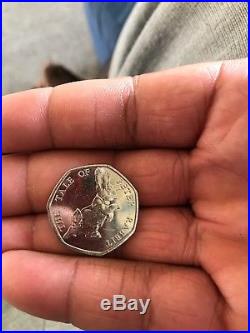 Rare limited edition 50p Fifty Pence Piece Beatrix Peter Rabbit 2017 Coin