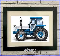 Roadless Tractor Mounted or Framed Unique Art Farming Print FudgyDraws