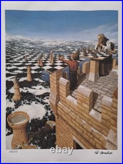 Rob Gonsalves Signed The Chessmaster Collectable Lithograph