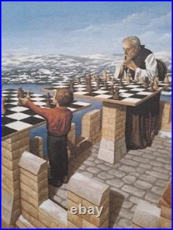 Rob Gonsalves Signed The Chessmaster Collectable Lithograph
