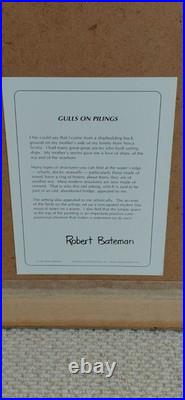 Robert Bateman Signed Limited Ed. Lithograph Seascape Birds Large Framed Art