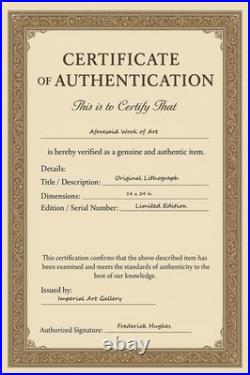 Robert Delaunay Lithograph COA Original Lithograph