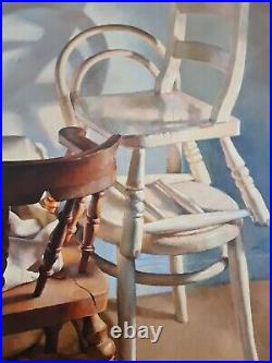 Robert Lenkiewicz Print Limited Edition Still Life Three Chairs giclee canvas