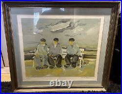 Roland LeFranc'Les Vieux Loups De Mer' Limited Edition 107/150 Framed Print