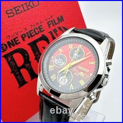 SEIKO One Piece Film Red Chronograph Watch Limited Edition Mens Collectible