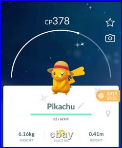 SHINY Pikachu ONE PIECE Straw Hat? Limited Edition Rare Collector Pokemon Go