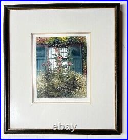 Sally Winter Original 1990's Rare Etching, Windows Monets Garden 135/150
