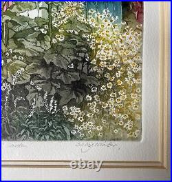 Sally Winter Original 1990's Rare Etching, Windows Monets Garden 135/150