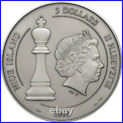 Silver Chess Set Circular Base And 32 Pieces Beautiful Art. Limited Edition 500