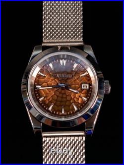Silverback Copper Ripple Automatic Watch 40mm NH35 Sapphire Hand-Built