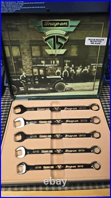 Snap-on Limited Edition 75th Anniversary 5 Piece Wrench Set Engraved in Gold