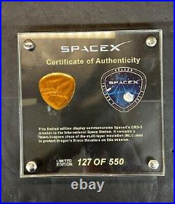 SpaceX LIMITED EDITION Flown-In-Space CRS-3 Piece Of (MLI) Draco Thruster! RARE