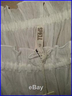 Spell and the Gypsy Collective Prairie size 12 White Blouse With Lace Sleeves