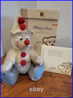 Steiff bear clown limited edition of 2,006 pieces worldwide. White/Blue. V Rare