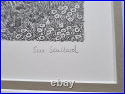 Sue Scullard Wood Engraving Harvest At Lark Rise Framed Signed Limited Edition
