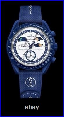 Swatch X Omega Moonswatch Mission To Earthphase Moonshine Gold Harvest Moon