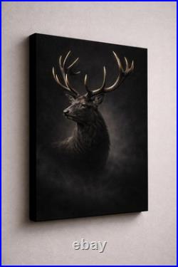 The Obsidian Stag Limited Edition Canvas Print Luxury Wall Art / Home Decor