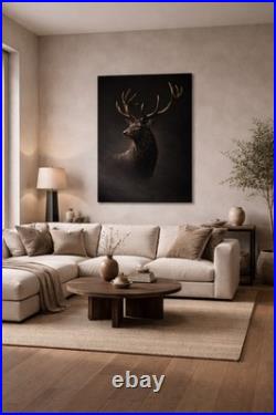 The Obsidian Stag Limited Edition Canvas Print Luxury Wall Art / Home Decor