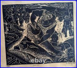 Tomas Belsky Sui Sar Signed Limited Edition Print 67/200 Hawaii Fishermen
