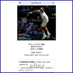Uniqlo Roger Federer 2018 Wimbledon Tennis 5-piece Limited Edition L size Set