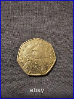 VERY RARE 2017 Benjamin Bunny Beatrix Potter Limited Edition 50p Piece SILVER