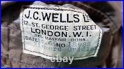 VTG 1969 JC Wells LTD LONDON 46S Houndstooth Tweed Elbow Patch Sport Coat Jacket