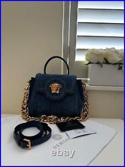 Versace Small La Medusa Tote Bag Blue Limited Edition Rare piece