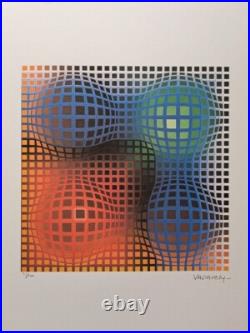 Victor Vasarely Signed Four Spheres Certificate