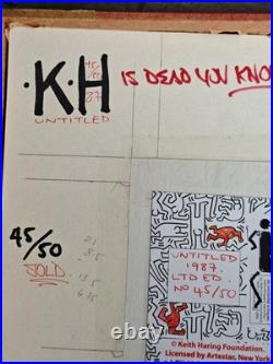 Vintage 1987 Keith Haring limited edition print 45/50 Licensed Artstar New York