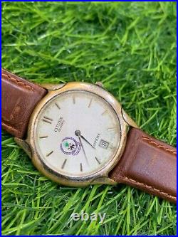 Vintage Citizen Quartz Watch Saudi Arabia Logo Special Limited Edition 1980's