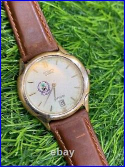 Vintage Citizen Quartz Watch Saudi Arabia Logo Special Limited Edition 1980's