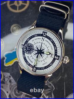 Vintage Watch Molniya Mechanical Wrist Compass Men's Russian Soviet USSR Strap