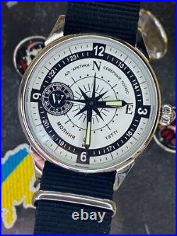 Vintage Watch Molniya Mechanical Wrist Compass Men's Russian Soviet USSR Strap