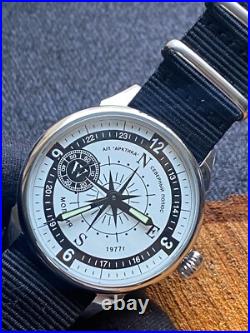 Vintage Watch Molniya Mechanical Wrist Compass Men's Russian Soviet USSR Strap
