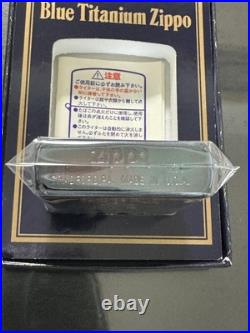 Zippo Peace Blue Titanium Limited Edition Piece 1995 Made Gold Stamped Dead Stoc