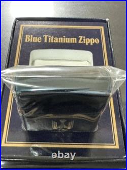 Zippo Peace Blue Titanium Limited Edition Piece 1995 Made Gold Stamped Dead Stoc