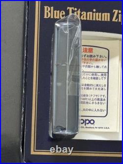 Zippo Peace Blue Titanium Limited Edition Piece 1995 Made Gold Stamped Dead Stoc